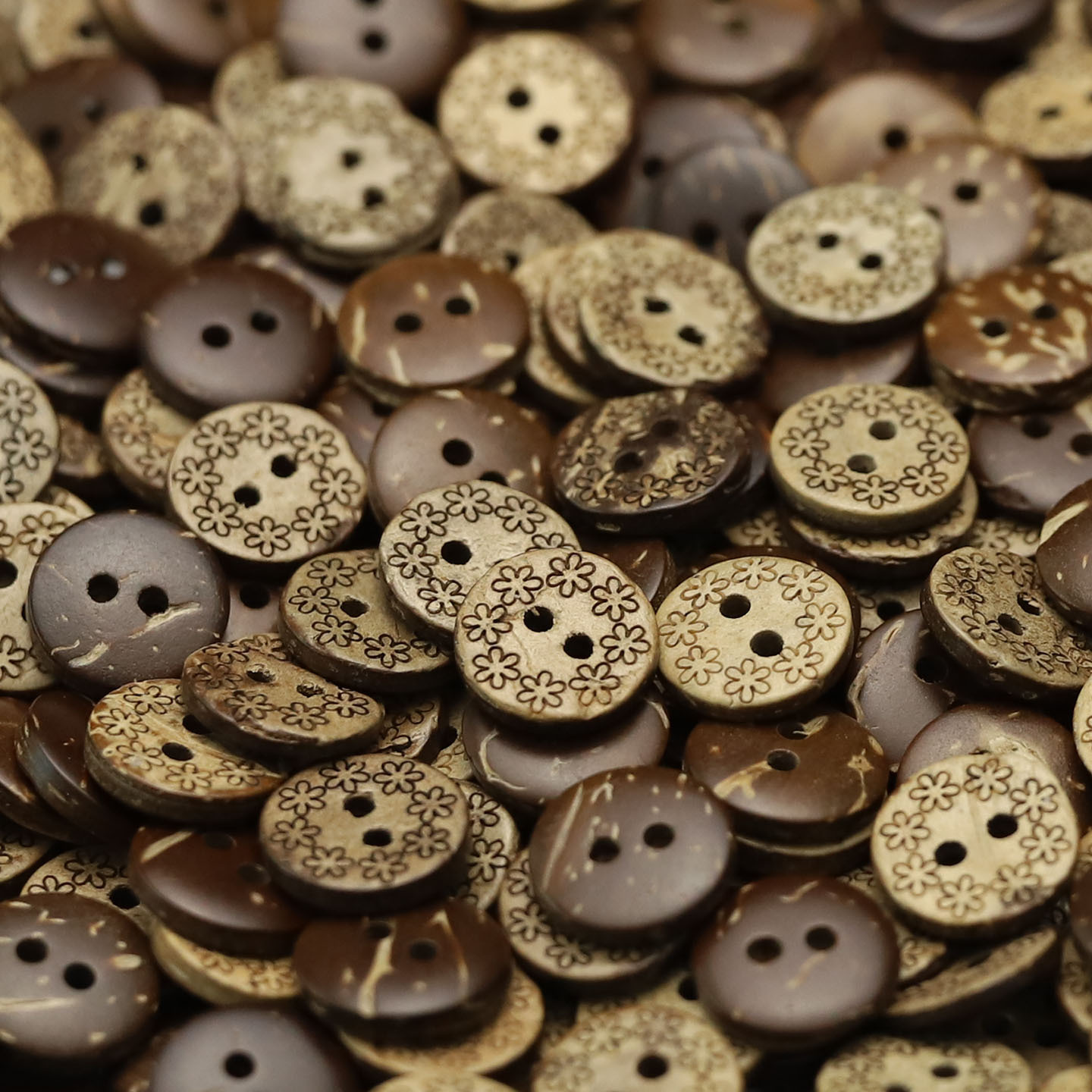 JULI Orange Botón de coco retro Camisa casual Suéter Cárdigan Botón decorativo Libro de cuentas de bricolaje Accesorios de joyería