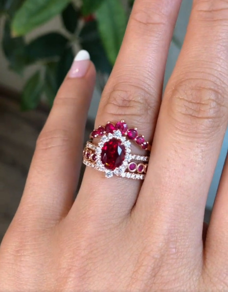 Hecheng factory direct rose gold four-piece ring cross-border hot engagement jewelry wish New ins jewelry