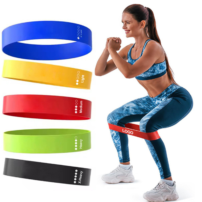 Elastic Band Fitness Resistance Band Yoga Pull Band Beautiful Hip Circle Buttocks Rubber Sports Strength Training Buttocks Belt