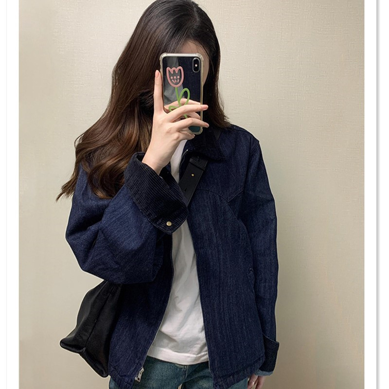 Korean Early Autumn Jacket 2025 New Casual Loose Corduroy Top American Retro Lazy Style Work Jacket