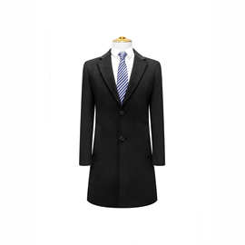 GDY101平驳领单排二扣男士大衣