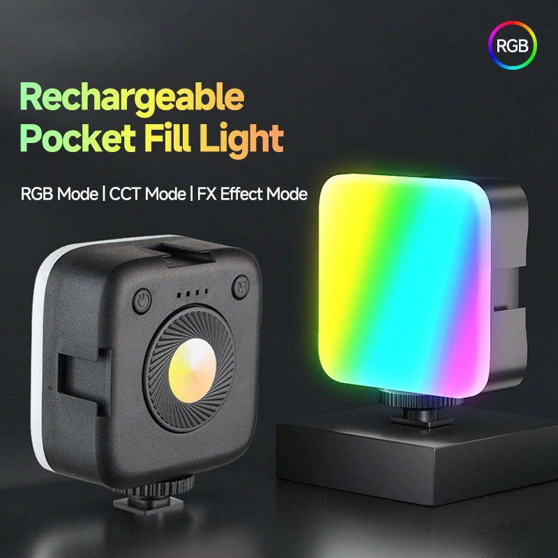 RGB Mobile Phone Fill Portable Mini Pocket Outdoor Photography Video LED Tofu Live Streaming Beauty Light_voghion.com