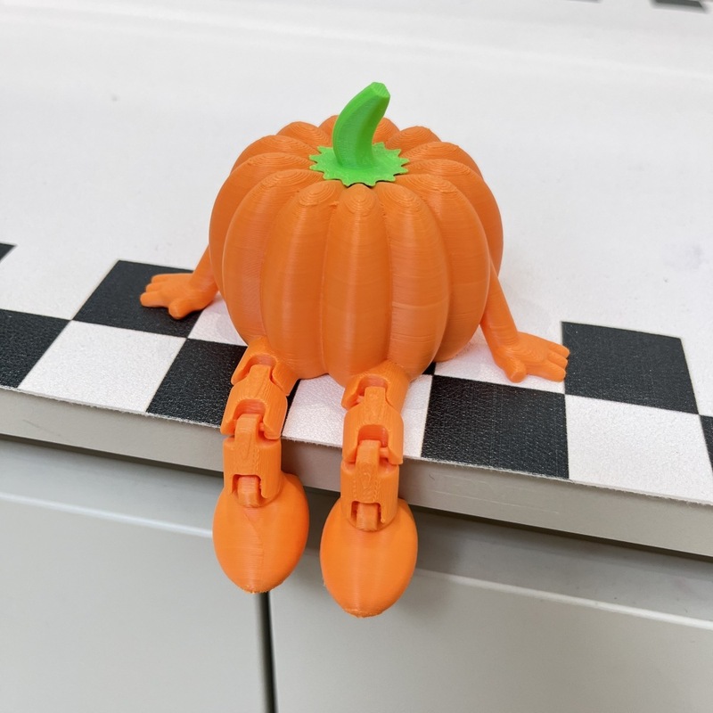 国境を越えた新しい 3D 関節可動座り姿勢カボチャモデルハロウィン装飾ギフト装飾品|undefined