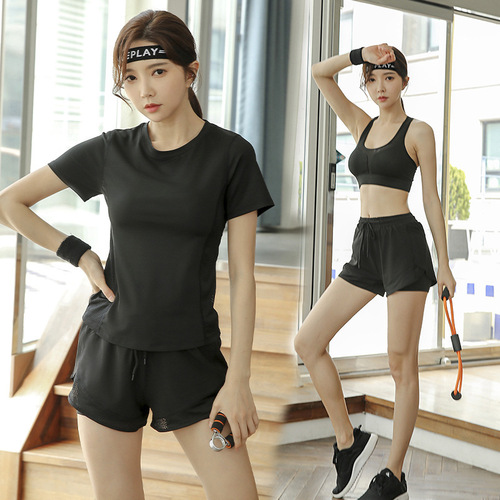 Women's Summer Quick-Dry Sports Set Yoga Clothes Two-Piece Outdoor Fitness Running Outfit