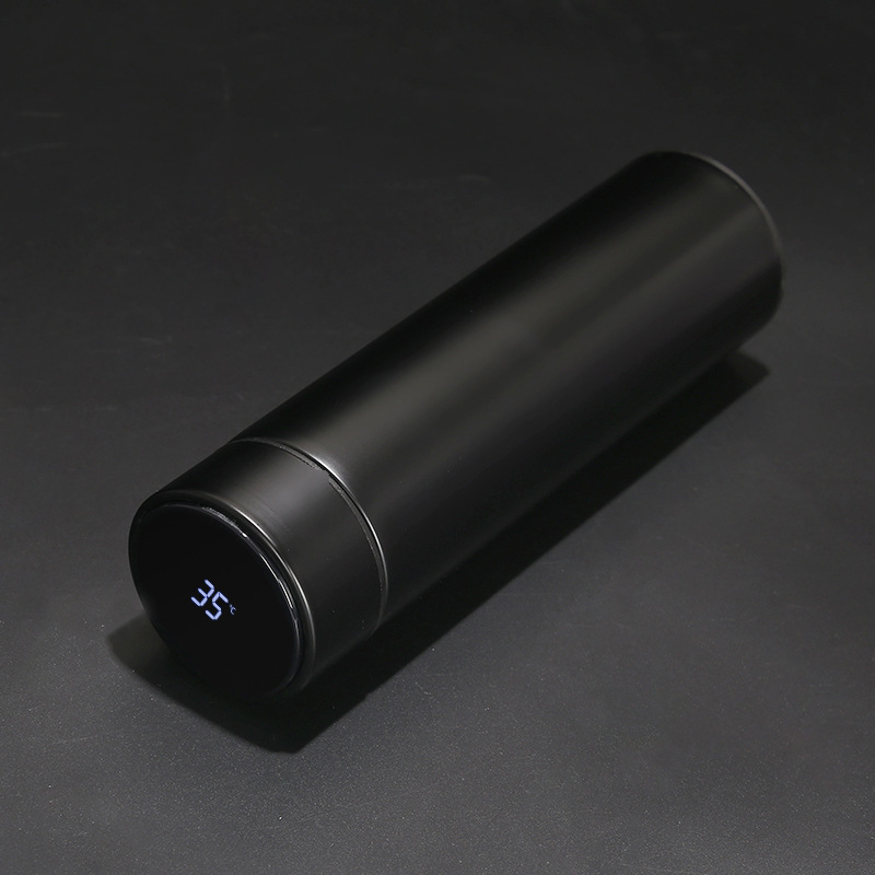 Directo de fábrica 304 Acero inoxidable ventosa inteligente temperatura pantalla negocio taza recta 500ml publicidad regalo