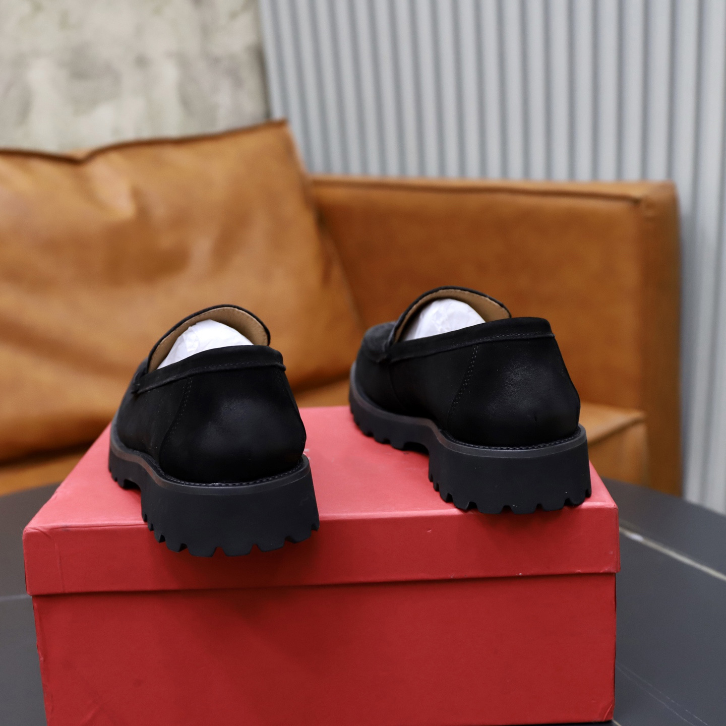 Quality Shoes Spring Summer New Retro Old Money Style Loafers Big Toe Brown Suede Shoes Men_vogvips.com