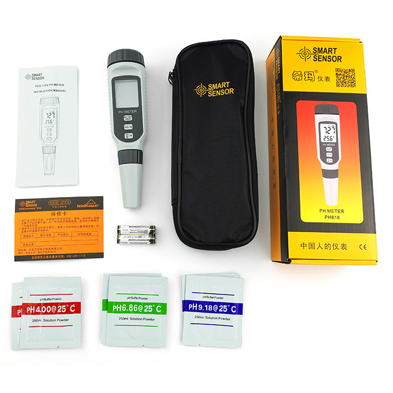 希玛PH818工业水质ph测试笔水族ph值酸碱度鱼缸PH测试仪