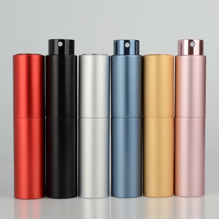 10ml两节旋转香水瓶随身装铝制金属喷雾分装瓶消毒水酒精包装空瓶