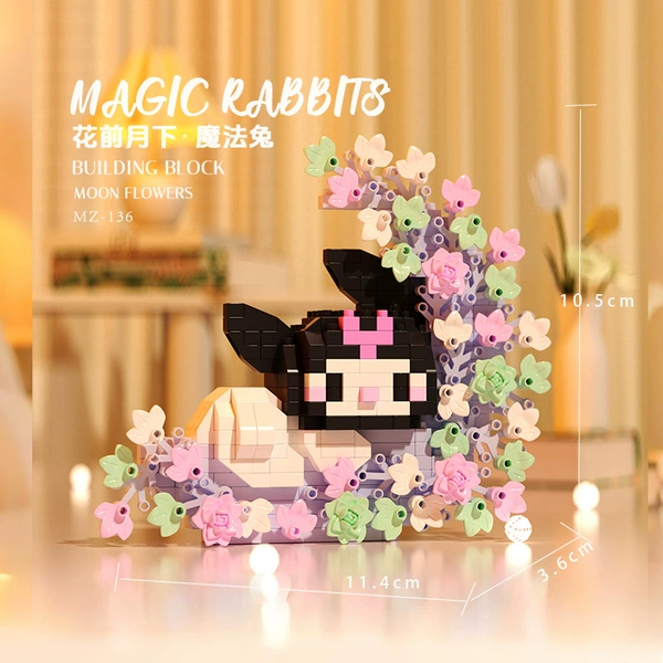 Under the Moon in front of the Flowers - Kuro Rabbit