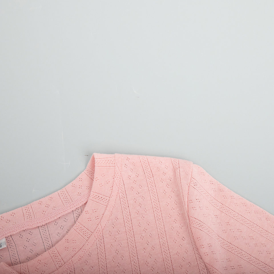 Bộ đồ ngủ nữ 3 món dệt kim gồm áo cardigan dài tay, áo lót và quần short — In hoa, Màu hồng, Màu trắng, Màu xanh dương chi tiết 15