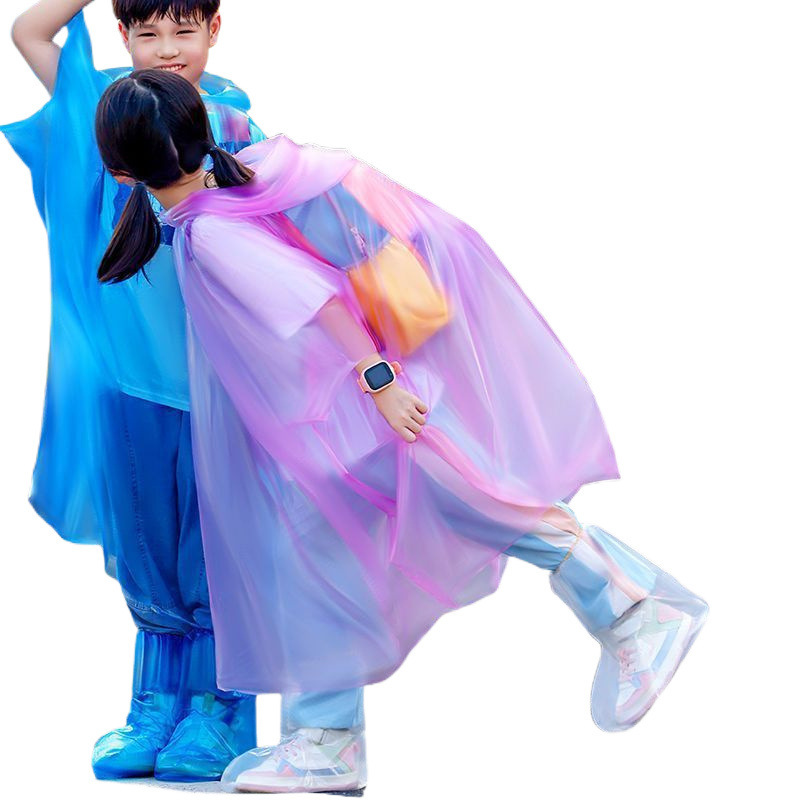 子供用ポンチョ、使い捨てレインコート、子供用全身防雨、男の子と女の子、ポータブル小学生バックパック、厚みのある|undefined