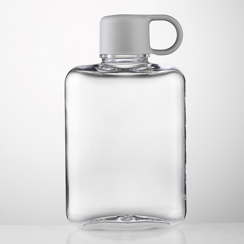 Tritan fresco gran capacidad portátil de viaje taza estudiante al aire libre portátil de plástico espacio taza de agua portátil olla plana