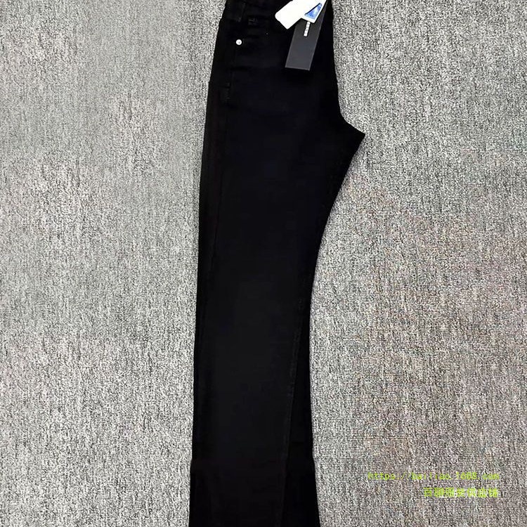 American High Street Willow Leaf Scimitar Black Jeans for Men and Women, Spring and Summer Design, Slimming and Taller Straight-Leg Pants