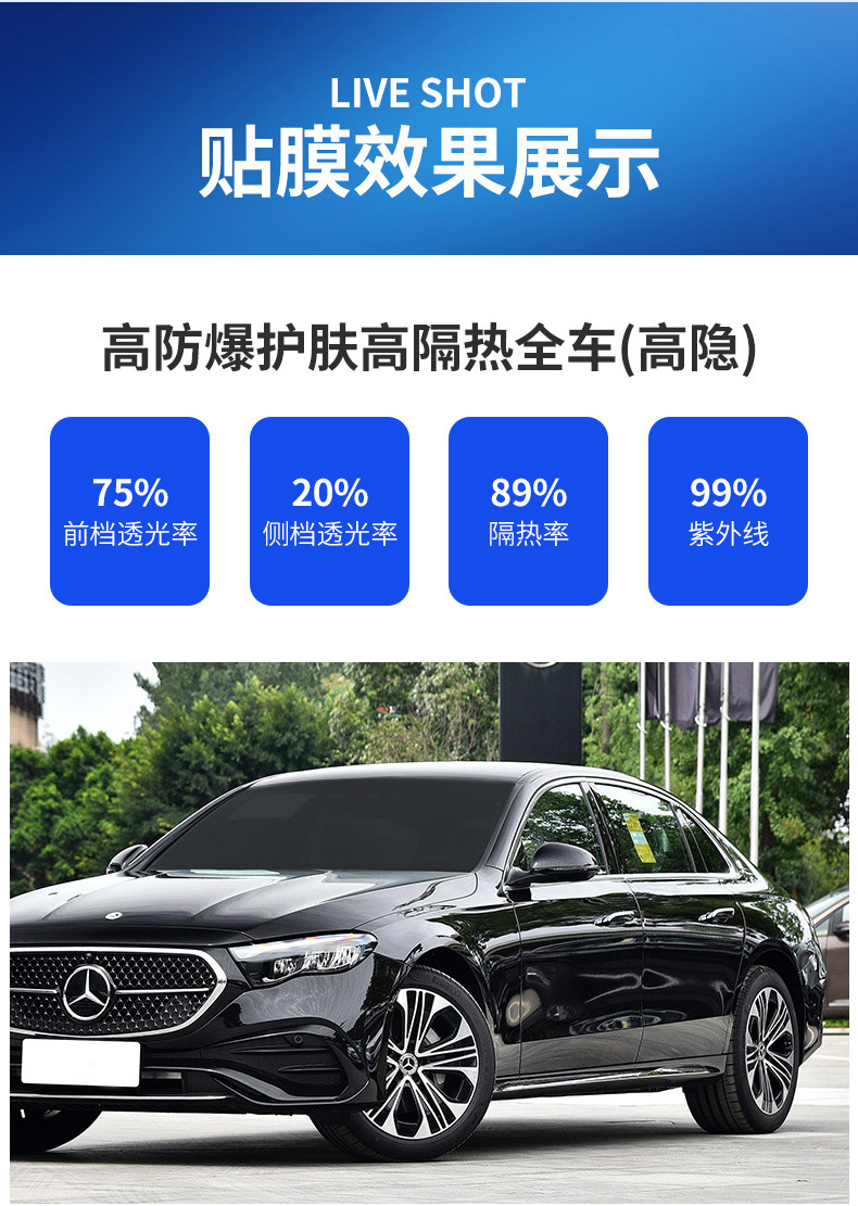 2025 Jietu Traveler Special Film, Full Car Window Film, Heat Insulation, Sun Protection and Explosion-Proof Front Windshield Solar Film
