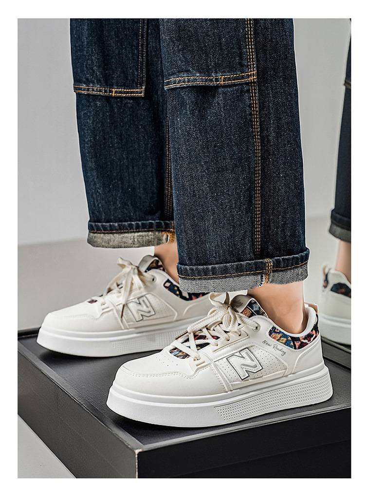 Giày thể thao nam sneaker trắng phong cách cá tính, thoáng mát, đế êm — 723 trắng chi tiết 27