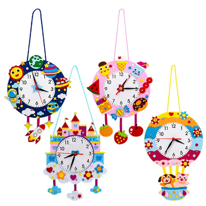 Children's science and education clock movement jumping second quartz clock movement DIY puzzle clock movement creative hanging clock movement