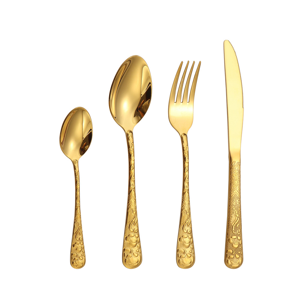 Cuchillo de acero inoxidable transfronterizo de alta calidad cucharas de postre cucharas de hotel cubiertos de carne de restaurante occidental de alta calidad se siente el viento