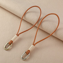简约头层牛皮钥匙扣链防丢手腕带挂脖相机挂绳手工编织牛皮绳结实