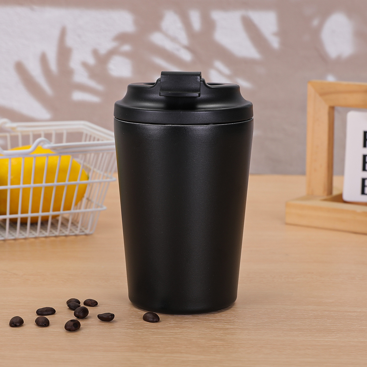 Nuevo taza de café de acero inoxidable al vacío transfronterizo taza de café portátil al aire libre taza aislante de agua de café