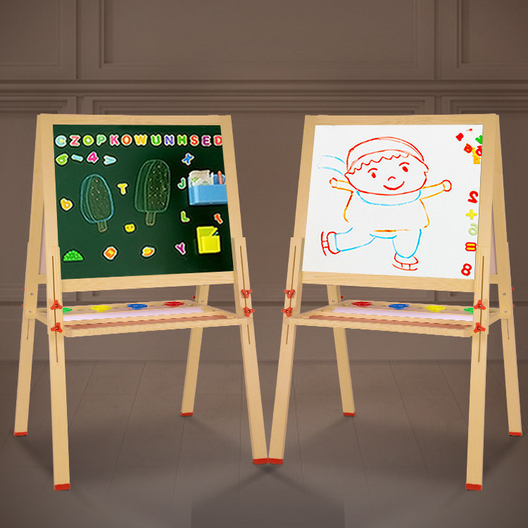 Tablero de dibujo para niños tipo soporte para el hogar pequeña pizarra pintura magnética sin polvo tablero de dibujo de graffiti caballete de tablero de escritura borrable