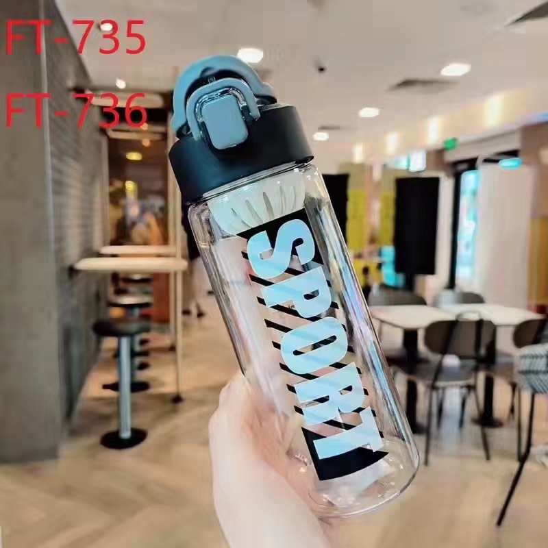 Futong taza de plástico taza de beber directa deportes al aire libre sol moda taza de plástico montañismo taza de plástico portátil taza de agua del estudiante