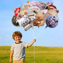 摆摊布布娃娃气球升空卡通气球夹片汽球发光娃娃夜市摆摊飘空气球