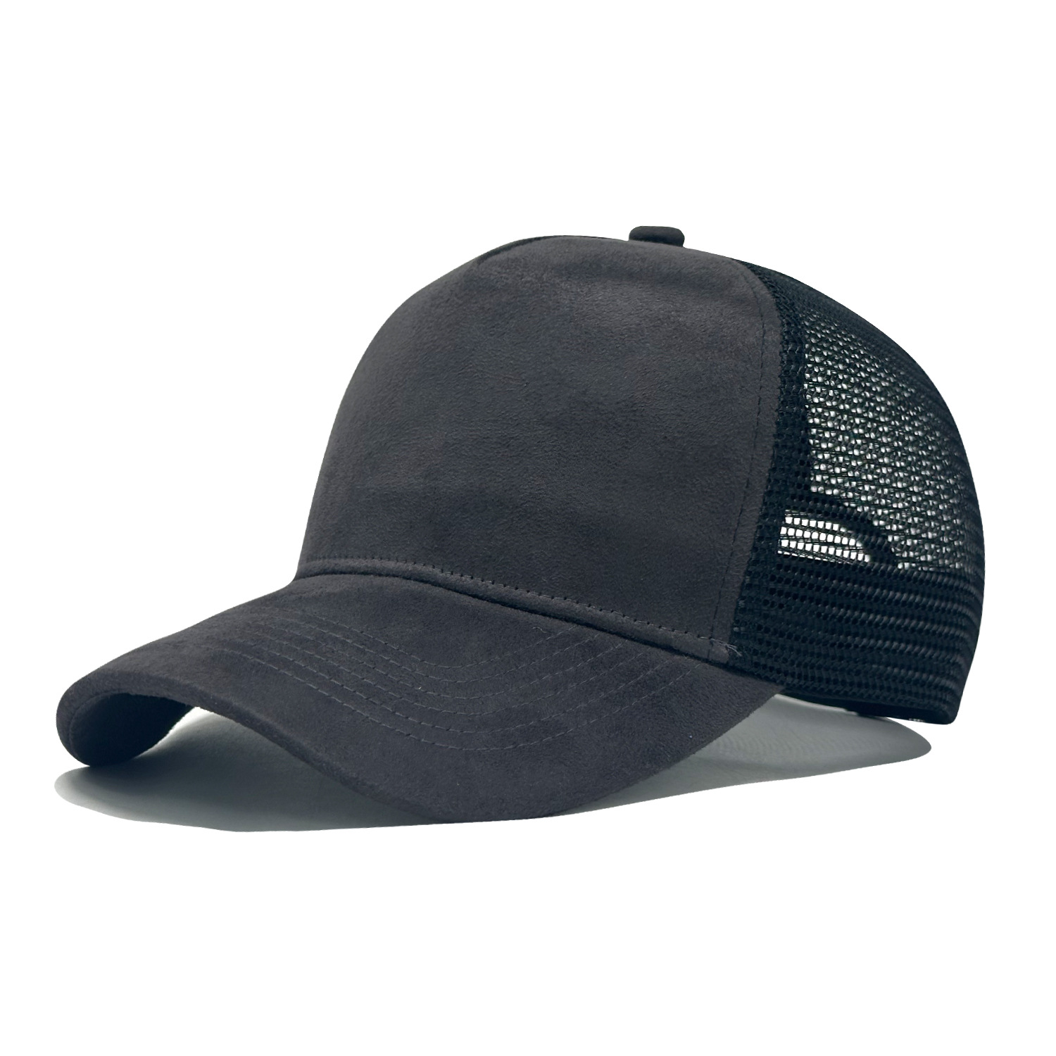 Cinco piezas de gorra de red de gamuza para hombres de verano al aire libre sombrero de protección solar sombrero de red transpirable sombrero de béisbol personalizado