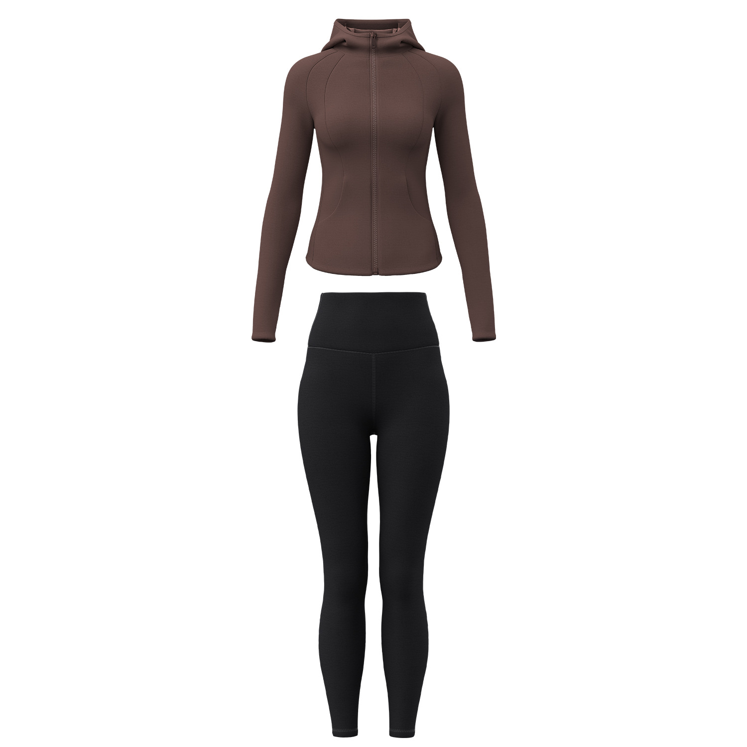 Juyitang otoño e invierno más traje deportivo de terciopelo cintura casual fitness delgado traje de yoga con capucha mujeres image 6