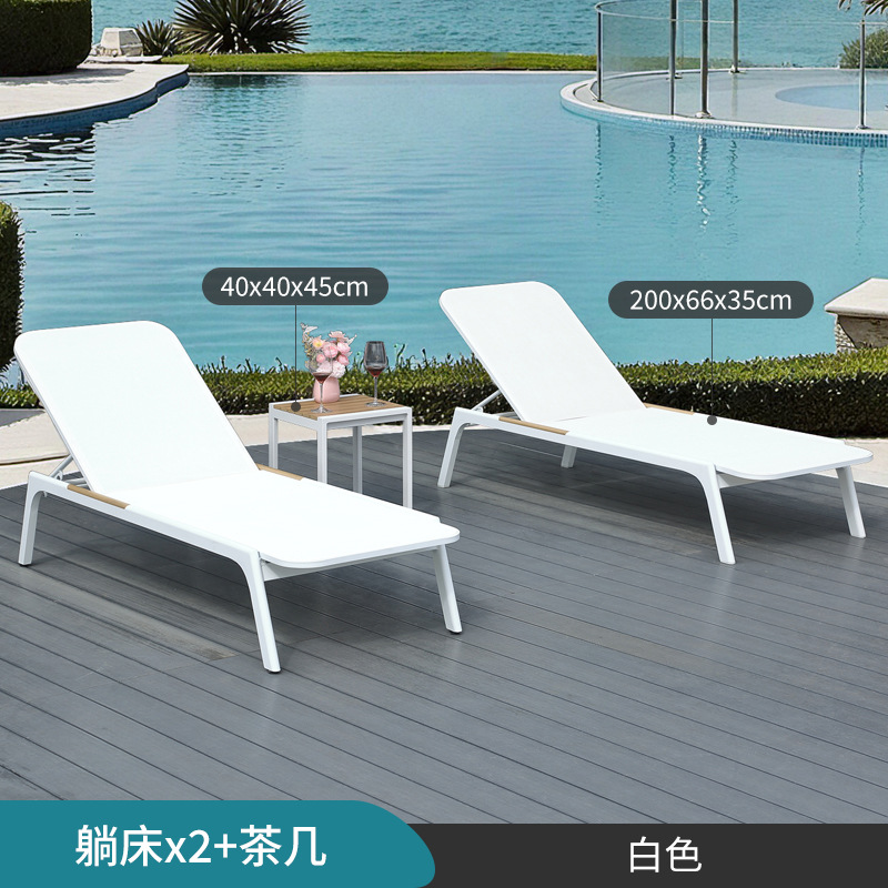 Silla de playa ajustable plegable al aire libre piscina impermeable y protector solar patio ocio al aire libre