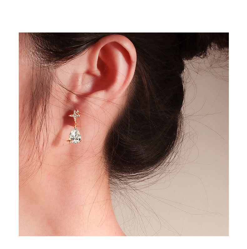 Women's Gender 1 Pair 18K Gold Plated 925 Sterling Silver 925 Sterling Silver Earrings Heart Shape Drop Earrings