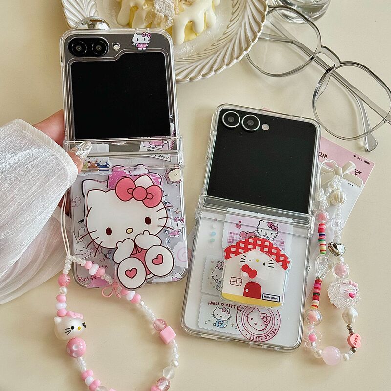 Cartoon Hello Kitty Suitable for Samsung Galaxy Zflip7 Mobile Phone Case Zflip4 Cute Zflip5/6
