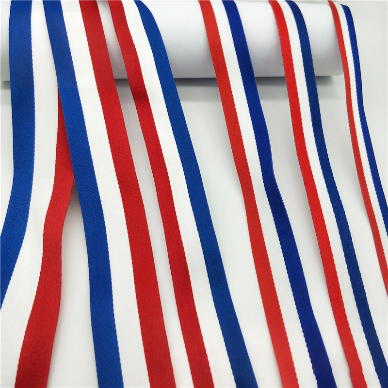 100D banda de banda de poliéster densa tricolor banda de banda de banda de banda lateral ropa bolsa accesorios en stock al por mayor