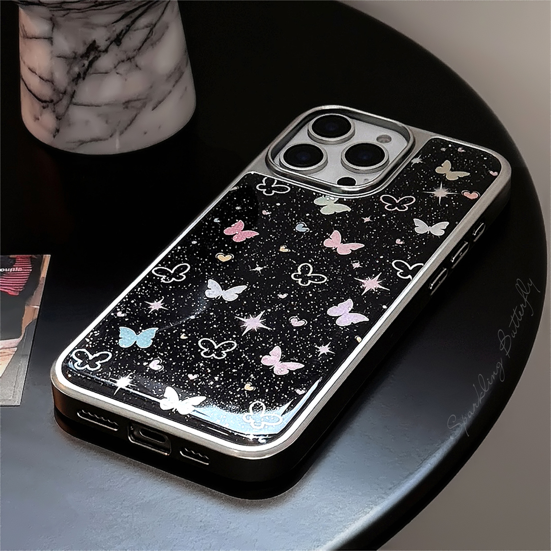 Protective Phone Case With Star And Butterfly Pattern For Iphone_voghion.com