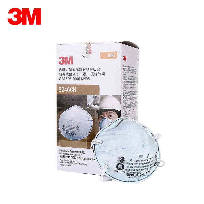 3M8246/8247防PM2.5雾霾R95级异味防尘喷漆头戴式口罩