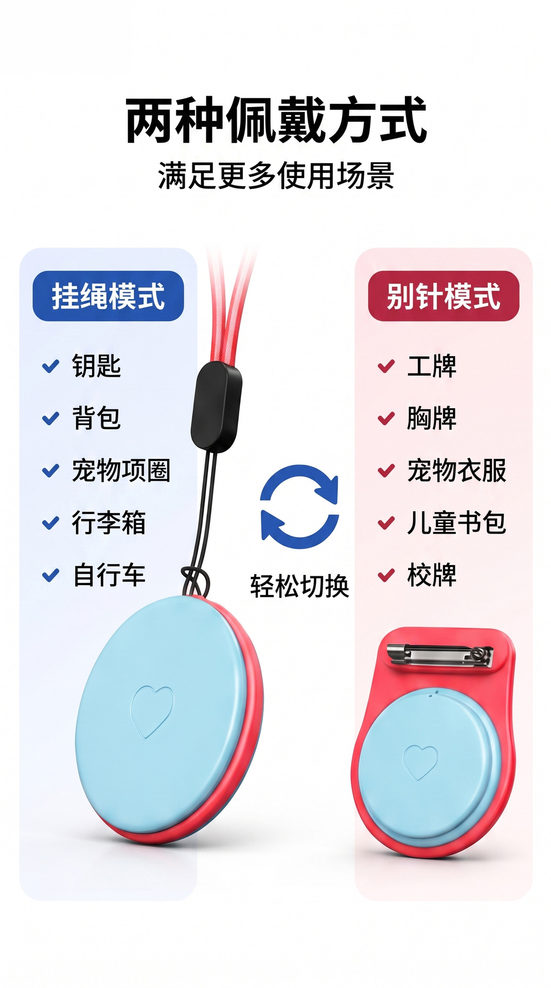 Dual System Locator, Compatible with Apple Find My and Google
