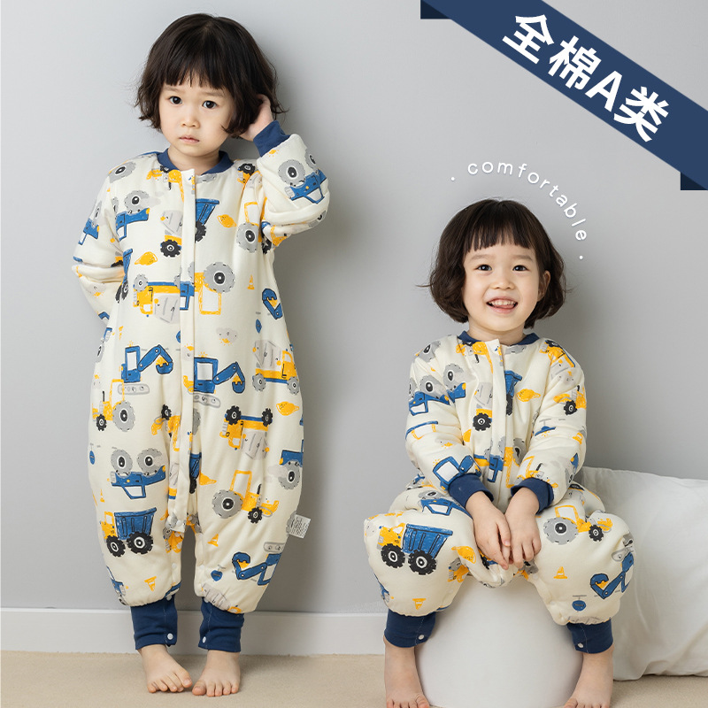 Cotton Tree New Baby Sleeping Bag Autumn And Winter Thick Cotton Baby Sleeping Bag Kindergarten Children's Air-Conditioned Room Anti-Kick Quilt