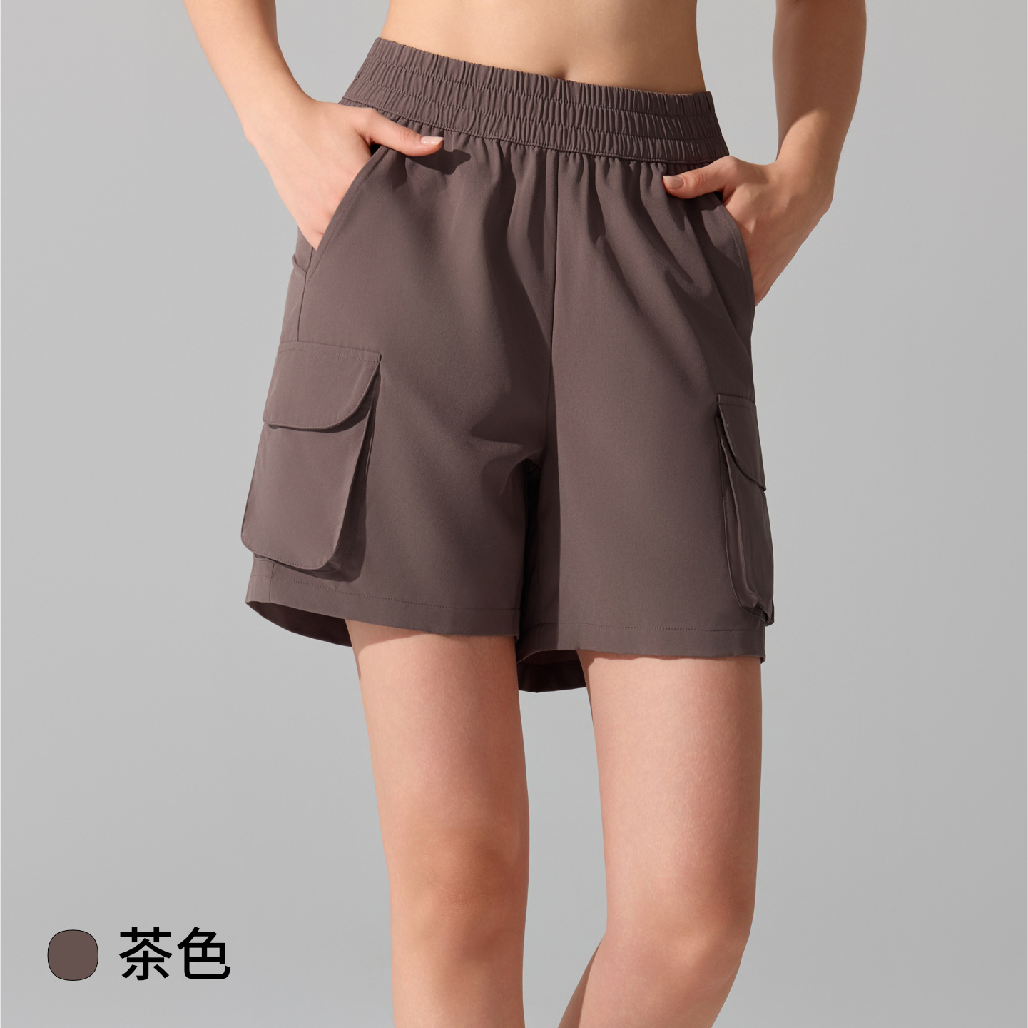 Pantalones cortos deportivos de secado rápido mujeres bolsillos de herramienta sueltos de verano corriendo al aire libre transpirables pantalones de fitness de yoga