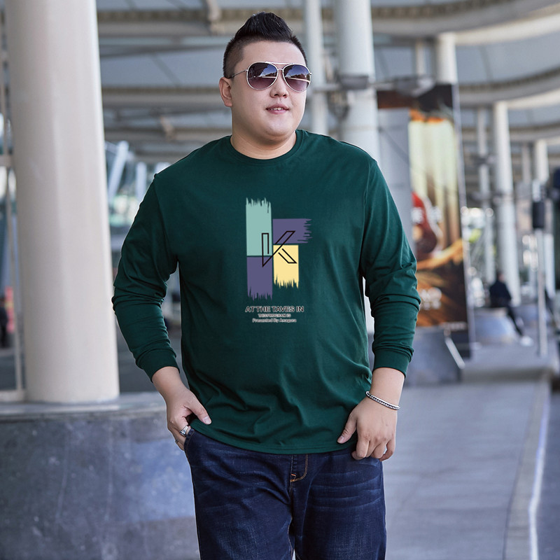 Men's Trendy Cotton Casual Sports Long-sleeved T-shirt All-match Clothes Loose Long-sleeved T-shirt Men's Autumn Clothes Stretch Cuffs