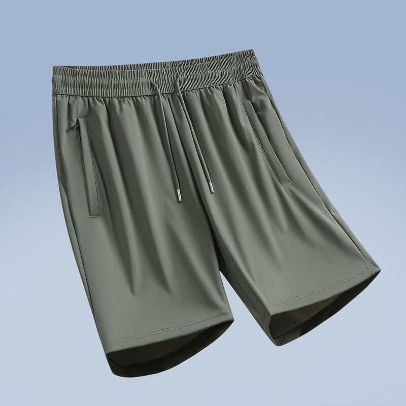 Cross-Border Shorts, Ice Silk Casual Shorts, Men's Quarter Pants, Loose Outer Wear, Summer Quick-Drying Thin Mid-Pants, Beach Pants