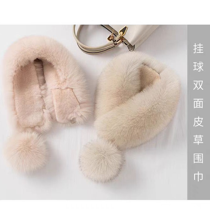 Bufanda Térmica de Piel Sintética de Zorro Peluche Térmico para Invierno