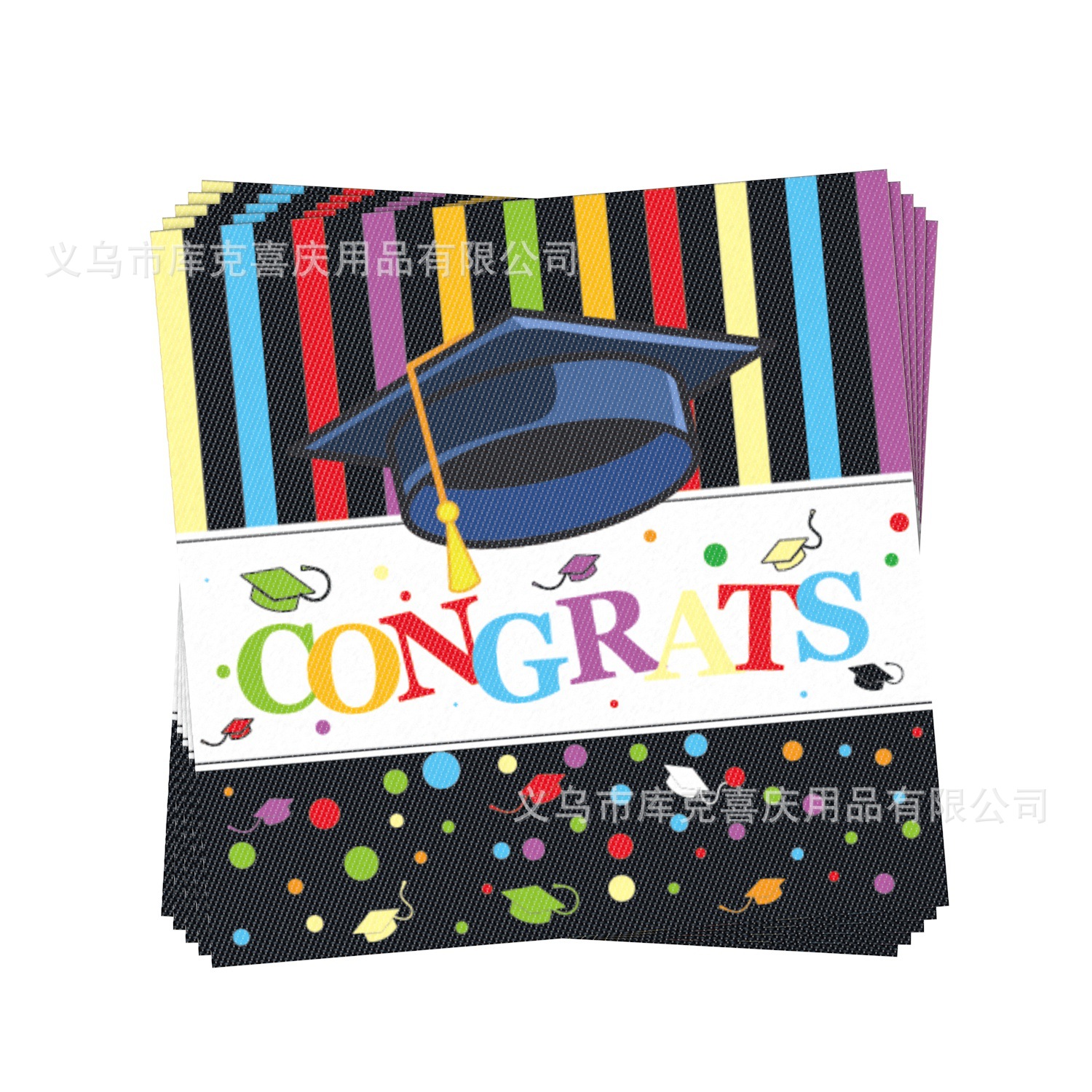 Nuevo jardín de infantes graduación ceremonia decoración diseño graduación temporada plato de papel taza de papel espiral tire bandera partido decoración traje