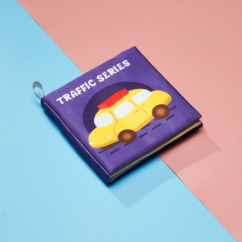 Libro de tela bilingüe para bebés, libro de tela tridimensional de educación temprana para bebés de 0 - 1 años de edad puede roer juguetes de rompecabezas