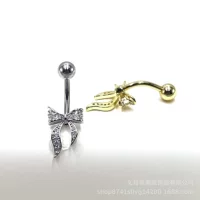 AliExpress eBay амазонка с бантом пупка 3A с циркониным пупком кольцо пирсинг человеческого тела украшения