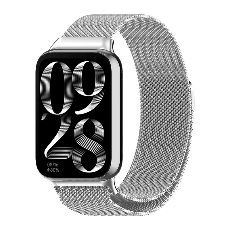 Металлический магнитный ремешок Milanese для Xiaomi Band 9 Pro / 8 NFC / Redmi Watch 5 (магнитный)