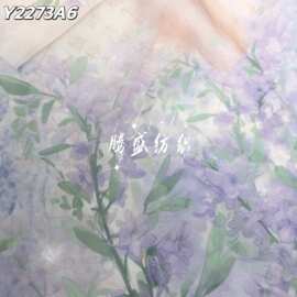 新款单边印花 雪纺印花底印花面料 可开发花型数码厂直销印花布