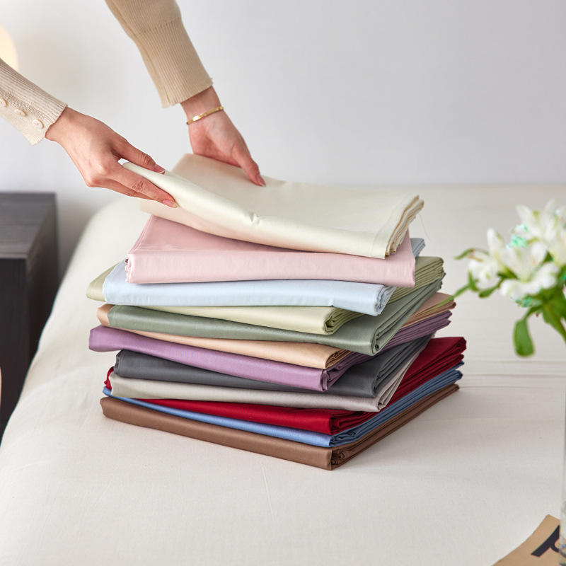 Long-Staple Cotton Bed Sheet, Bedspread, Single-Piece Fitted Sheet, Pure Cotton Simmons Protective Cover, Solid Color Protective Cover, Three-Piece Set