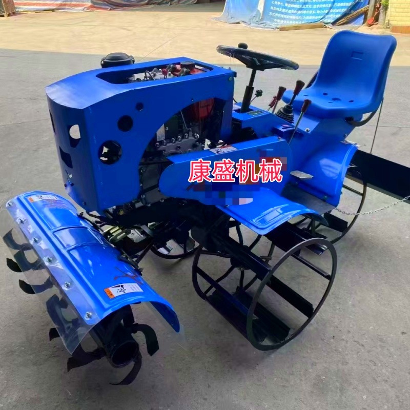 厂家直发柴油小四轮打田耙田机 18马力加强水稻田旋耕机