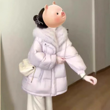 韩系高级感超好看大毛领加厚棉衣棉服女冬季年新款爆款小棉袄外套