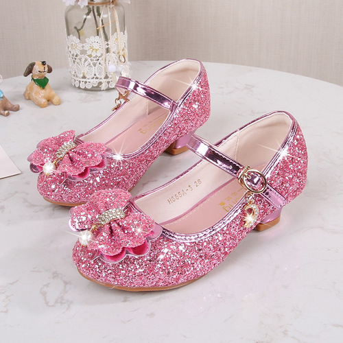 Women's High Heels Spring and Autumn Women's Korean Version Golden Children's Shoes Fashion Model Show Host Performance Shoes Runway Shoes