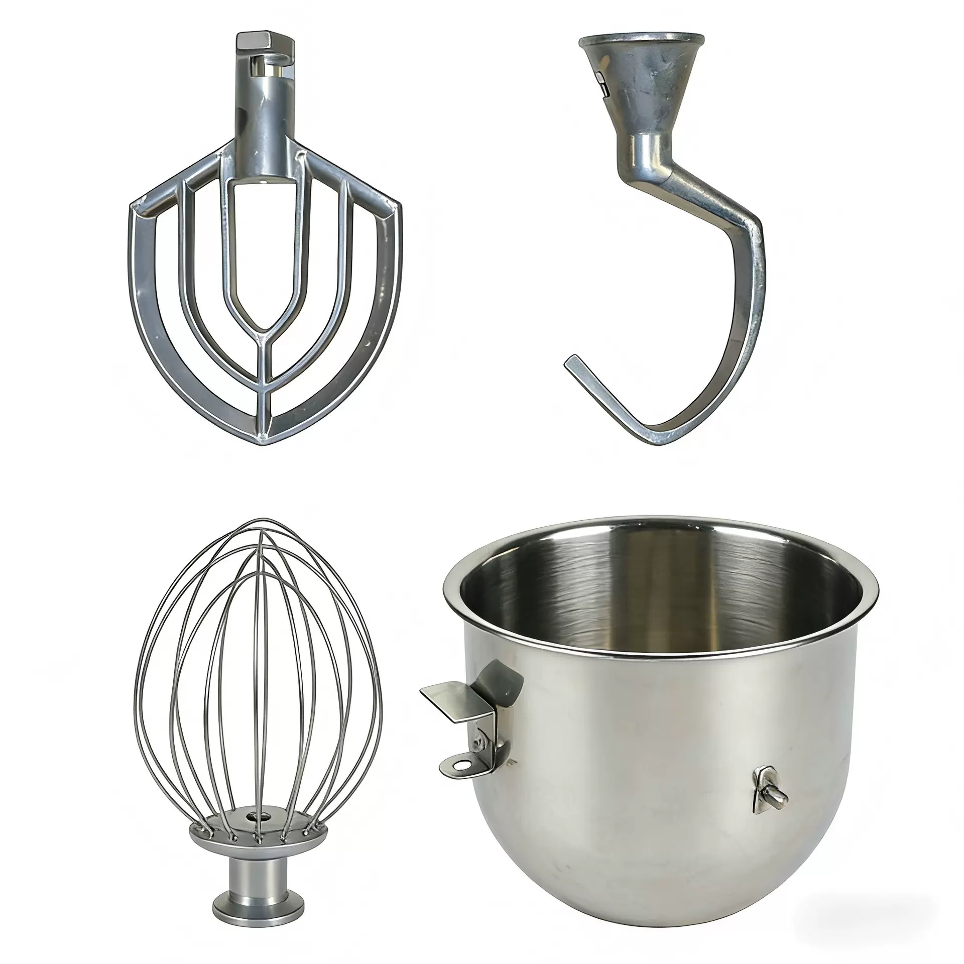 千麦批发商用不锈钢搅拌机搅拌拍打蛋桶搅拌钩打蛋球厨师机配件